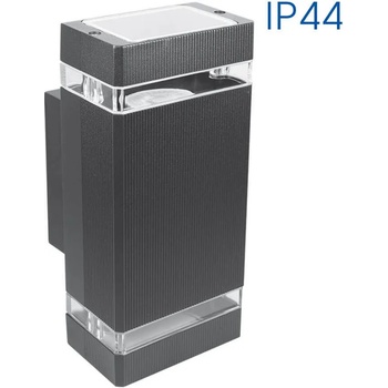 Image 1 of VIVALUX ФАСАДЕН АПЛИК SIBIU GU10 2x35W IP44100x245x105мм ЧЕРЕН (VIV004274)