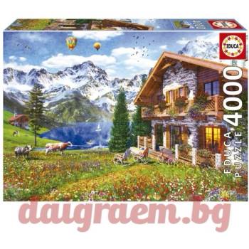 Image 1 of Educa Пъзел educa 19568 - 4000 части - Хижа в Алпите (edu19568)