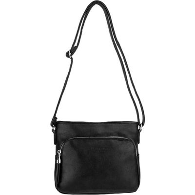 KATHY dámska crossbody koženková kabelka Čierna