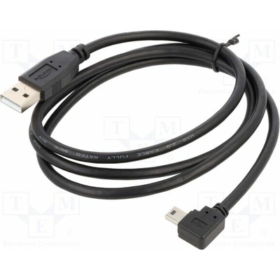 Delock 81651 USB 2.0 USB A plug USB B mini plug 90° left/right 1m