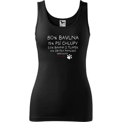 Dobrý Triko dámské tílko s potiskem Bavlna chlupy bahno Černá – Zboží Dáma