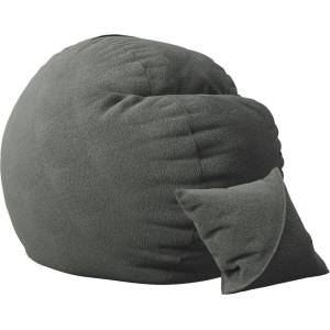 Pufrelax Комплект, Барбарон и декоративна възглавница, 600л. , King Size - Smoke Grey, Перящ се калъф, Трансформира се в легло, Пълнеж с микс от мемори пяна и дунапрен, Гама Premium