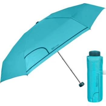 Дамски мини съваем неавтоматичен чадър Perletti Time 26356, Тюркоаз