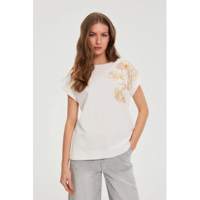 Moodo Блуза с печат бяла Moodo Moodo | Byal | ЖЕНИ | XXL