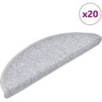 vidaXL Изтривалки за стълби, 20 бр. , 56x17x3 см, светлосиви, полукръгли (B.V.)