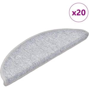 vidaXL Изтривалки за стълби, 20 бр. , 56x17x3 см, светлосиви, полукръгли (B.V.)