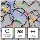 Emos D5AM06 200 LED cherry řetěz kuličky 20 m venkovní i vnitřní multicolor programy