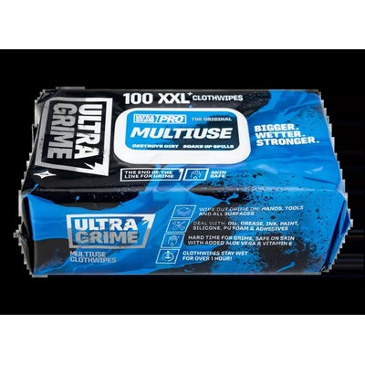 ULTRAGRIME čistící ubrousky PROFI MULTIUSE XXL 38 x 25cm, super silné, nevysychají, 100 ks