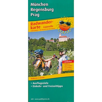 cyklomapa Munchen-Regensburg-Prag 1:50 t. laminovaná