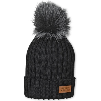 Sterntaler Вълнена плетена шапка с помпон в цвят графит, Sterntaler