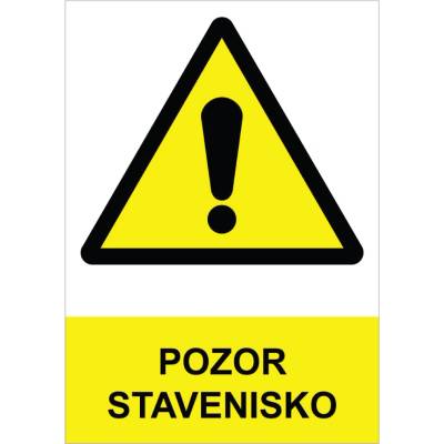 Traiva Samolepka Pozor stavenisko