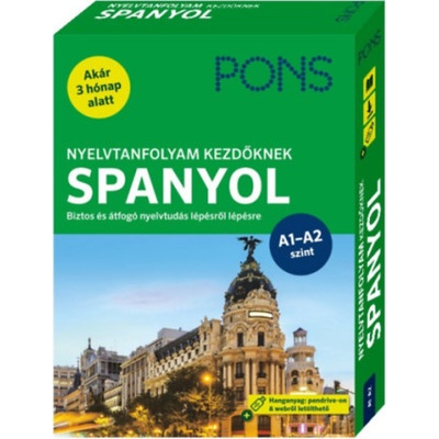 PONS Nyelvtanfolyam kezdőknek - Spanyol könyv+pendrive+online