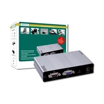 Digitus VGA Video Extender+Splitter Cat5 až 180 m, 1local/4remote