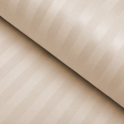 Damašek Atlas Gradl béžový - proužky 2 cm DM-018 - metráž šířka 150 cm