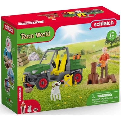 Schleich FARM WORLD Lesník s vozidlom 42659