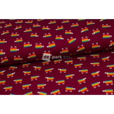 de-park Letní softshell - Ovečky z Déčka bordo - drobné