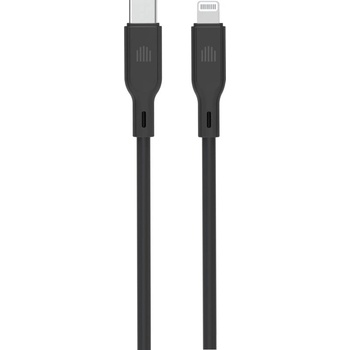 Dviced Cable USB-C to Lightning silicone 1, 25m - Black (DV110003)