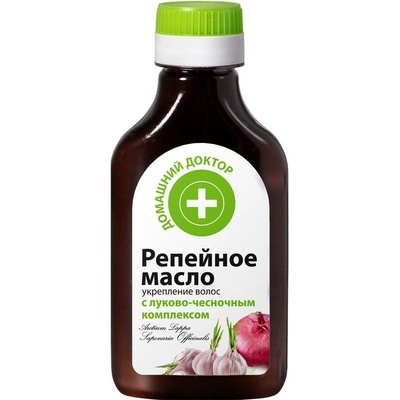 HealthNA Lopuchový olej na vlasy posilující s cibulí a česnekem 100ml Domácí doktor
