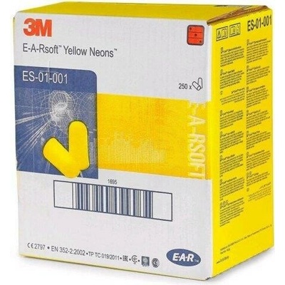 CANIS Jednorázové zátkové chrániče sluchu 3M E-A-R SOFT NEON bal. 250 párov 441000100003
