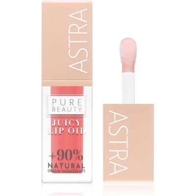Astra Make-up Pure Beauty Juicy Lip Oil подхранващ блясък за устни цвят 01 Peach 5ml