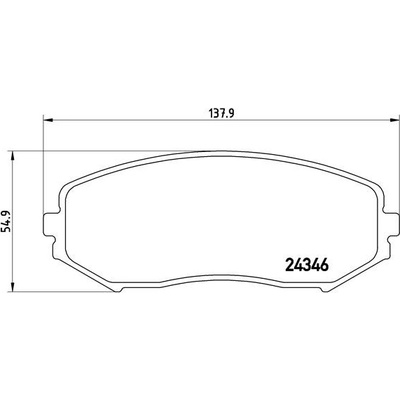 BREMBO Sada brzdových platničiek kotúčovej brzdy P79018