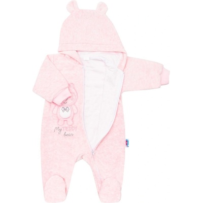 Kojenecký semiškový overal s kapucí New Baby Sweetheart