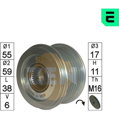 Voľnobeżka alternátora ERA ZN5663