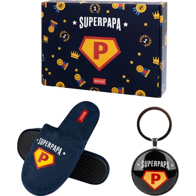Pánske papuče a kľúčenka SOXO Super Papa
