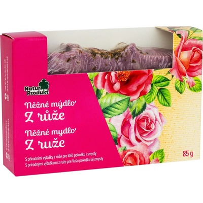 Naturprodukt ručně vyráběné mýdlo růže 85 g