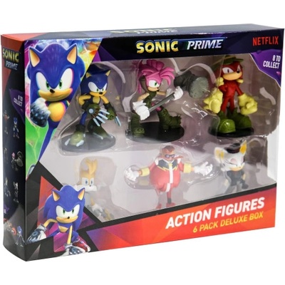 SEGA Фигурки Sonic Prime Action Figures пакет от 6 броя Deluxe Box, Вариант 1 (SON6070)
