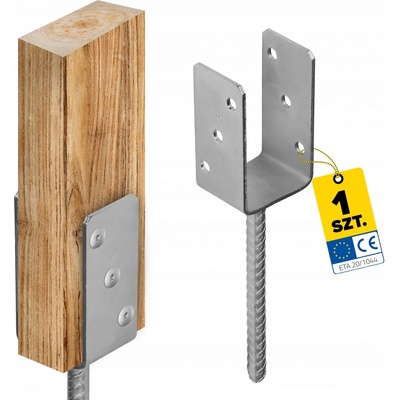 Domax patka sloupku "U" Zn PSU - 71x324x120mm PS70U