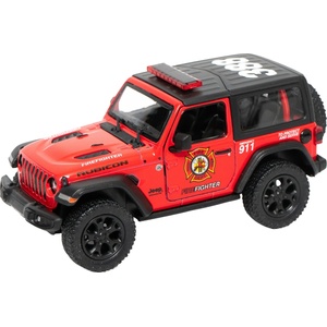 Kinsmart Метална количка Kinsmart Firefighter Edition - 2018 Jeep Wrangler Rubicon, 1: 34, червена (53122)