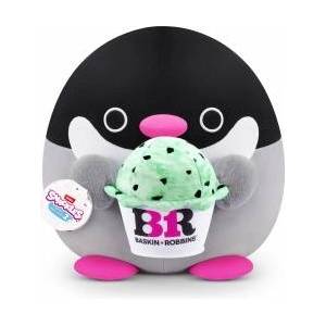 ZURU Snackles, Series 2, Penguin (Baskin Robbin), Plush Toy, Cuddly Squishy Comfort Plush with Licensed Snack Brand Accessory, Large (40 cm), Brown Box, (Penguin) - 77606G