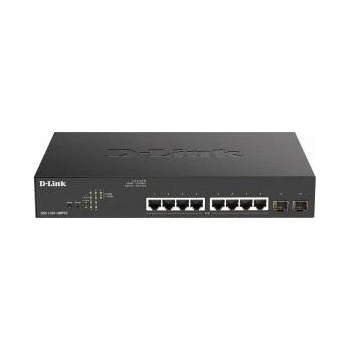 D-Link DGS 1100-10MPV2 - Switch - smart - 8 x 10/100/1000 (PoE) + 2 x Gigabit SFP - desktop, rack-mountable - PoE (130 W)