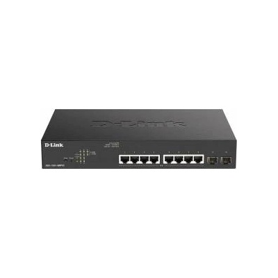 D-Link DGS 1100-10MPV2 - Switch - smart - 8 x 10/100/1000 (PoE) + 2 x Gigabit SFP - desktop, rack-mountable - PoE (130 W)