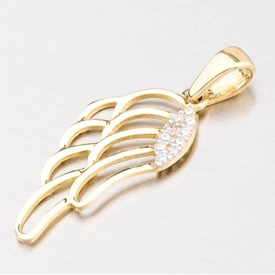 Andělské křídlo přívěsek ze žlutého zlata 43-21392