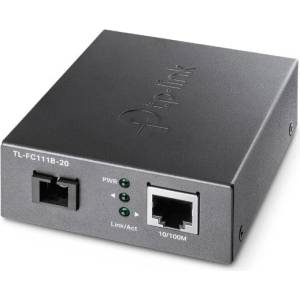 TP-Link FC111B-20 (TL-FC111B-20) 10/100 Mbps RJ45 to 100 Mbps Single-mode SC WDM Bi-Directional Fiber Converter (FC111B-20)