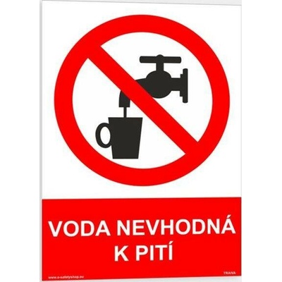 Traiva s.r.o Voda nevhodná k pití Verze: Plast 148 x 210 mm (A5) tl. 0.5 mm - Kód: 07539