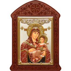  Богородица с младенец с mdf дърворезба (is31232-d)