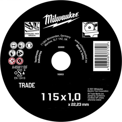 Milwaukee Trade Rezný kotúč 115 x 1 mm 4932479577
