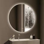 Inter Ceramic Огледало за баня, кръгло , Ф120 см, с вградено led осветление и нагревател (icl 1825)
