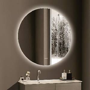 Inter Ceramic Огледало за баня, кръгло , Ф120 см, с вградено led осветление и нагревател (icl 1825)