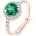SAVICKI Годежен пръстен This is Love: розово злато, смарагд