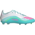 Adidas Детски футболни бутонки adidas F50 Elite Childrens Firm Ground Football Boots - Wht/Pink/Blue