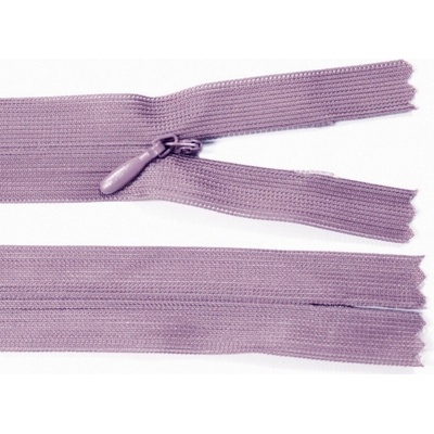 Spirálový zip no.3 skrytý nerozepínací 20cm - více barev color: 749 světle fialová