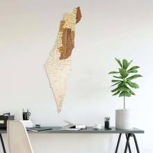 Dřevěná mapa Izraele 52 x 142 cm