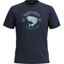 Unisex tričko SmartWool Trout Fishing Graphic Short Sleeve Tee dn modrá