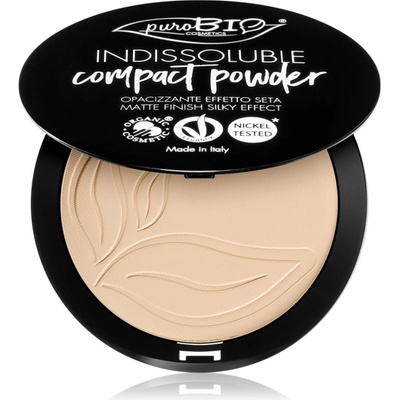 puroBIO Cosmetics Indissouble компактна пудра с матиращ ефект цвят T01 9 гр