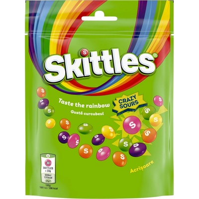 Skittles Crazy Sours žuvacie cukríky 152 g