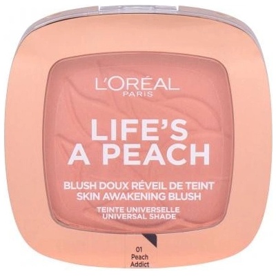L'Oréal Paris Wake Up & Glow Life’s a Peach lícenka 01 Peach Addict 9 g
